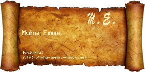 Muha Emma névjegykártya