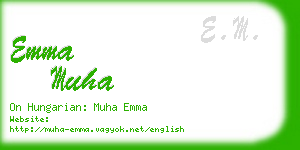 emma muha business card